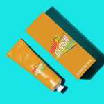 Cosmetic Tube With Box Design Mockup