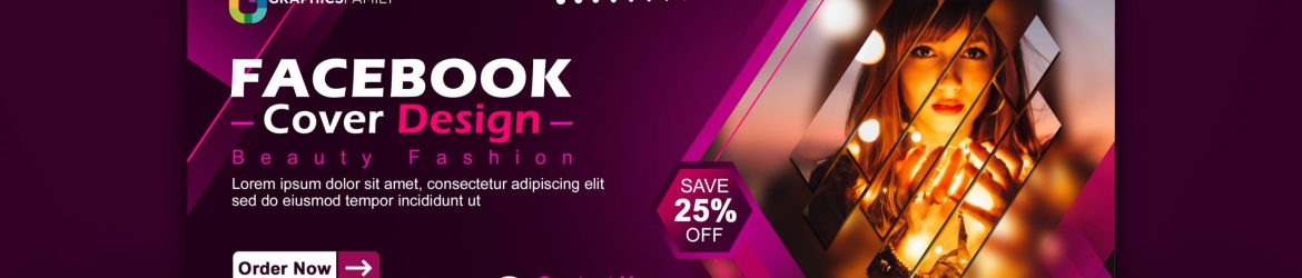 Cosmetics, Fashion & Beauty Facebook Cover Design