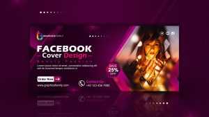 Cosmetics, Fashion & Beauty Facebook Cover Design