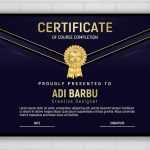 Course Completion Certificate Design Template