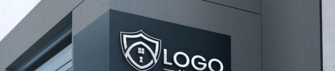Creative 3D Logo Mockup on Business Building Wall