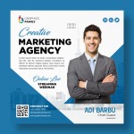 Creative Marketing Agency Social Media Banner Template - Download Grátis Creative Marketing Agency Social Media Banner Template