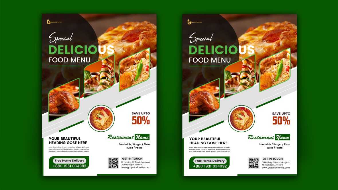 Creative Restaurant Food Flyer Design Template