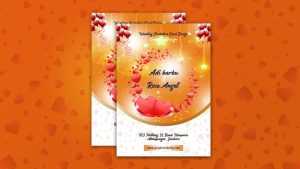 Creative Wedding Card PSD Template