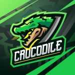 Crocodile Gaming Logo Template - Download Grátis Crocodile Gaming Logo Template