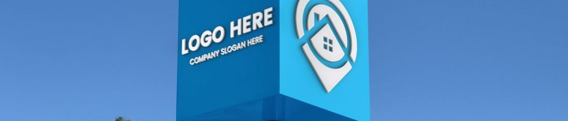 Cube Sign 3D Logo Mockup