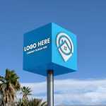 Cube Sign 3D Logo Mockup - Download Grátis Cube Sign 3D Logo Mockup
