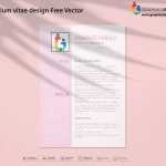 Curriculum vitae design Free Vector