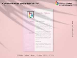 Curriculum vitae design Free Vector