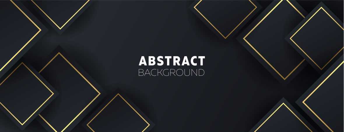 Dark Background Template with Golden Squares