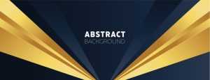 Dark Blue and Golden Banner Background Design