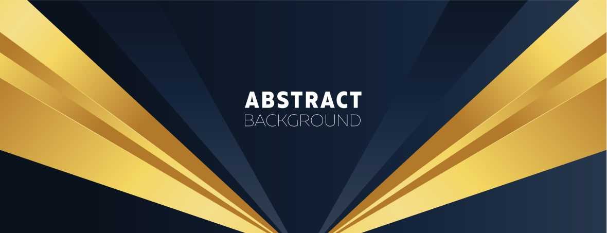 Dark Blue and Golden Banner Background Design