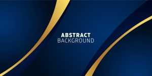 Dark Blue Gradient Background with Golden Rounded Shape