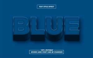 Dark Blue Text Effect