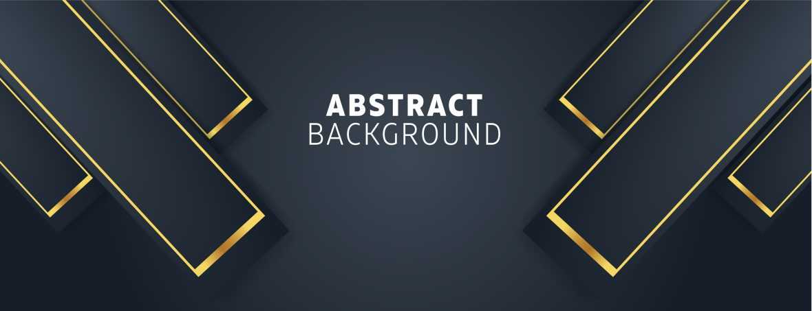Dark Gray Background with Golden Lines Rectangles