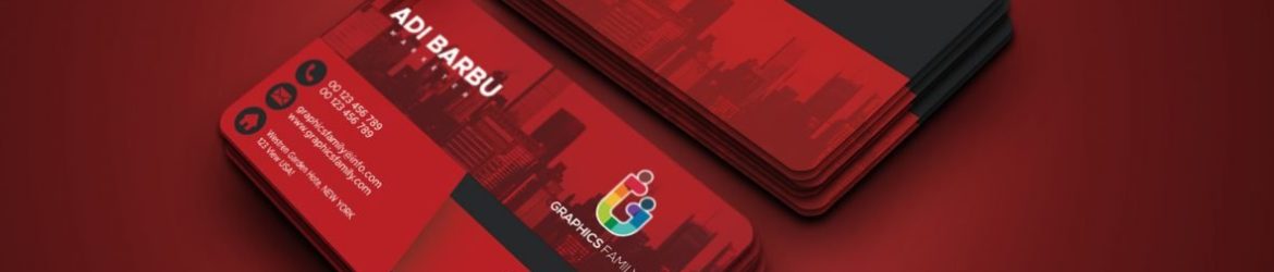 Dark red Real Estate Business Card Professional Template Design
