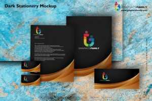 Dark Stationery Mock-Up
