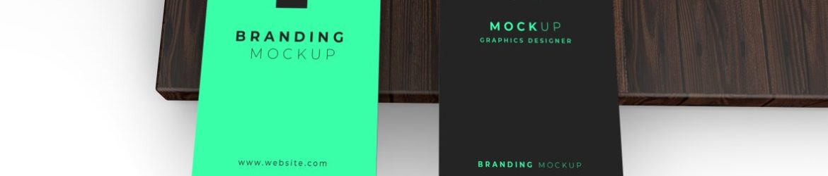 Dark Wood Business Card Mockup