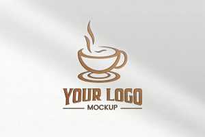 Debossed text effect psd editable template craft paper texture
