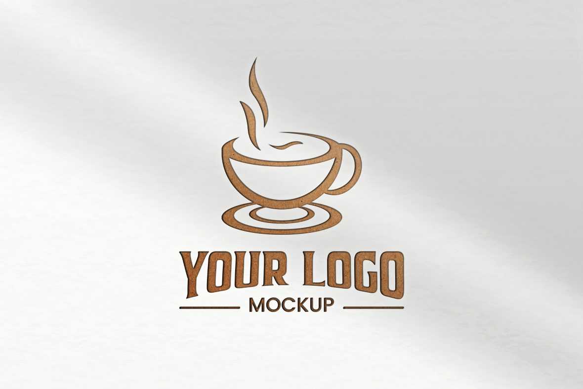 Debossed text effect psd editable template craft paper texture