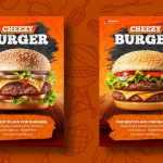 Delicious Fast Food Burger Restaurant Flyer Design