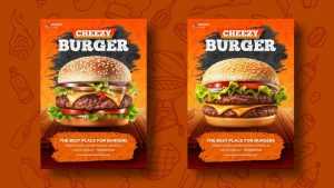 Delicious Fast Food Burger Restaurant Flyer Design