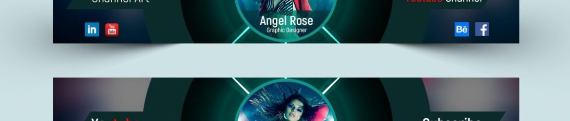 Designer Videoblogger YouTube Cover Free Vector