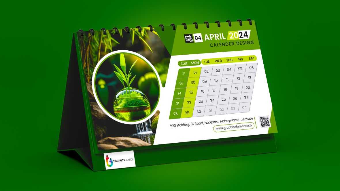 Desk Calendar Design Template Free PSD