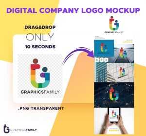 Digital Company Logo Preview Mockup