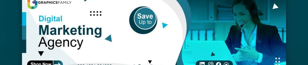 Digital marketing agency banner template design