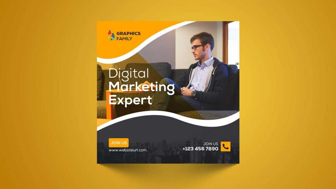 Digital Marketing Expert Social Media Post Design Template