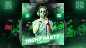 Dj Night Party Flyer Design
