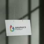 Door tag logo mockup