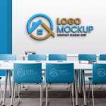 Download the Best Free 3D Office Wall Logo MockUp