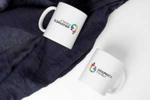 Dual Cup Logo Mockup