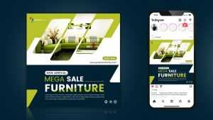 E-Commerce Instagram Post Design For Furniture