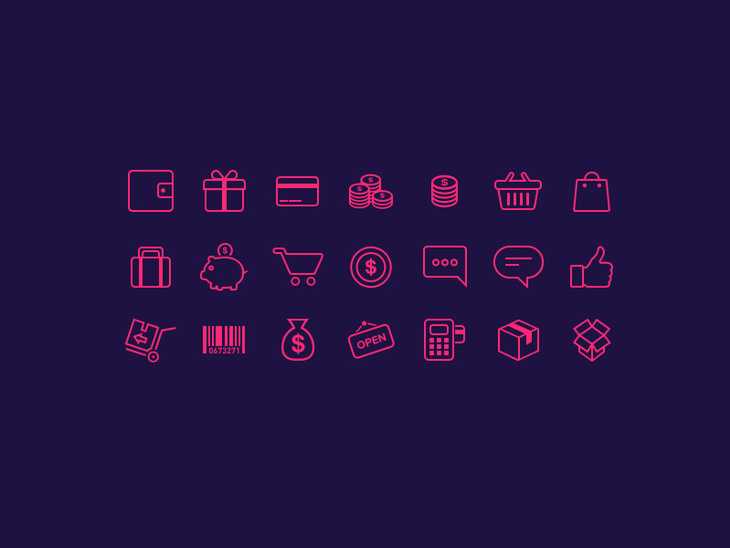 E-Commerce Outline Icons