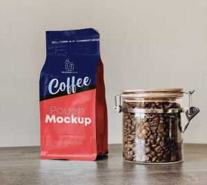 Eco Friendly Coffee Pouch Design Mockup