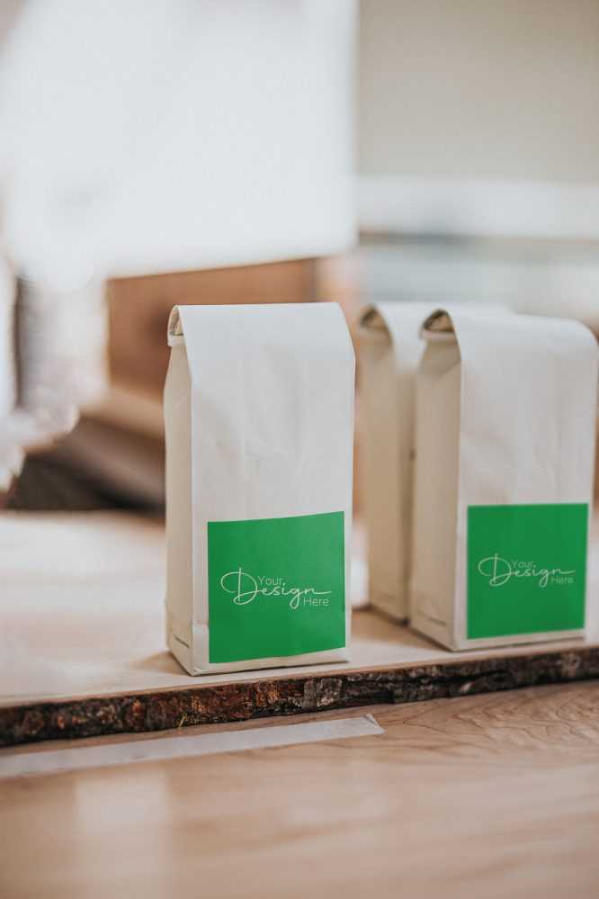 Eco-friendly Paper Bag Sticker Design Mockup