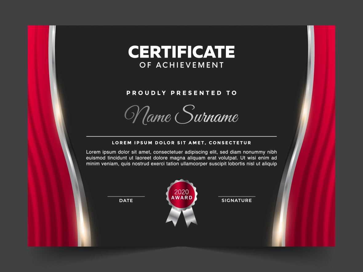 Editable Certificate Template