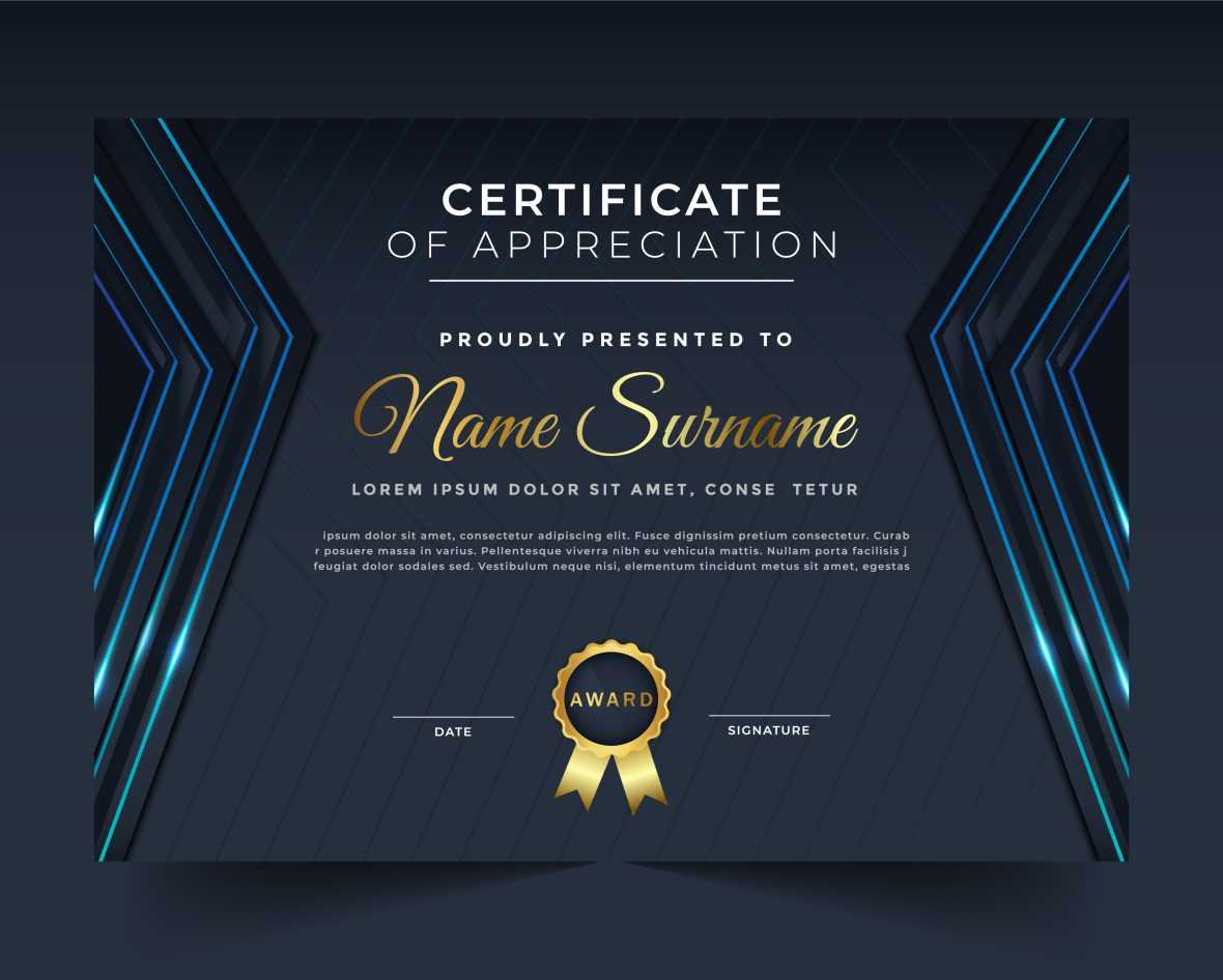 Editable Elegant Certificate Template