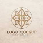 Editable Logo Mockup on Kraft Paper Texture