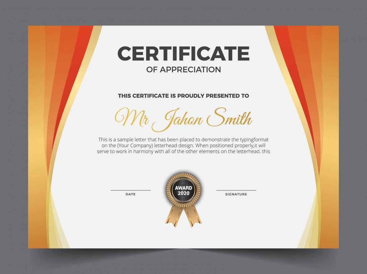 Editable Modern Diploma Vector Template