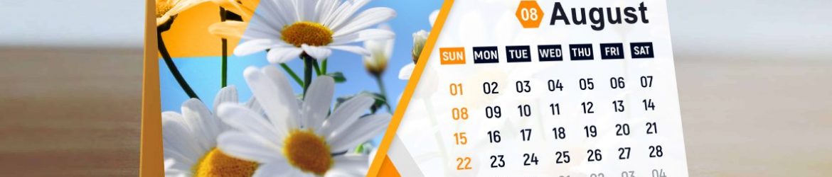 Editable Orange Calendar Design PSD Template