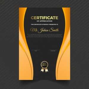Editable Portrait Certificate of Appreciation Template