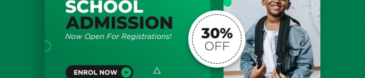 Educational School Admission Banner Template Educational School Admission Banner Template