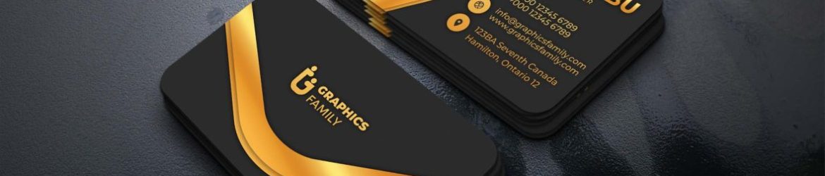 Elegant Black and Gold Business Card Template