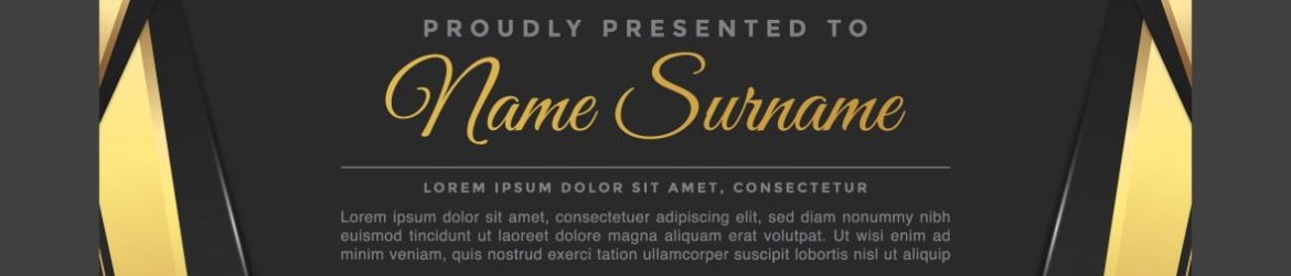 Elegant certificate template concept