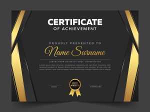 Elegant certificate template concept