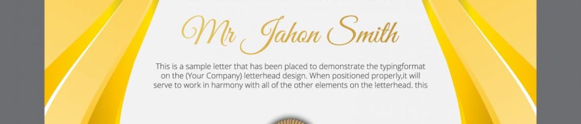 Elegant certificate template with gold details Elegant certificate template with gold details